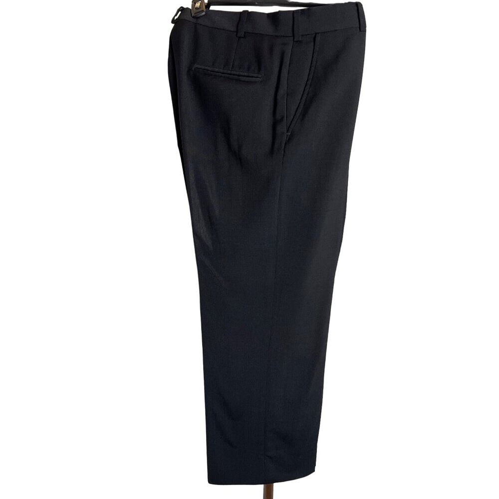 Vintage Harris men’s black dress pants (no material or care tag) flat front 4 po